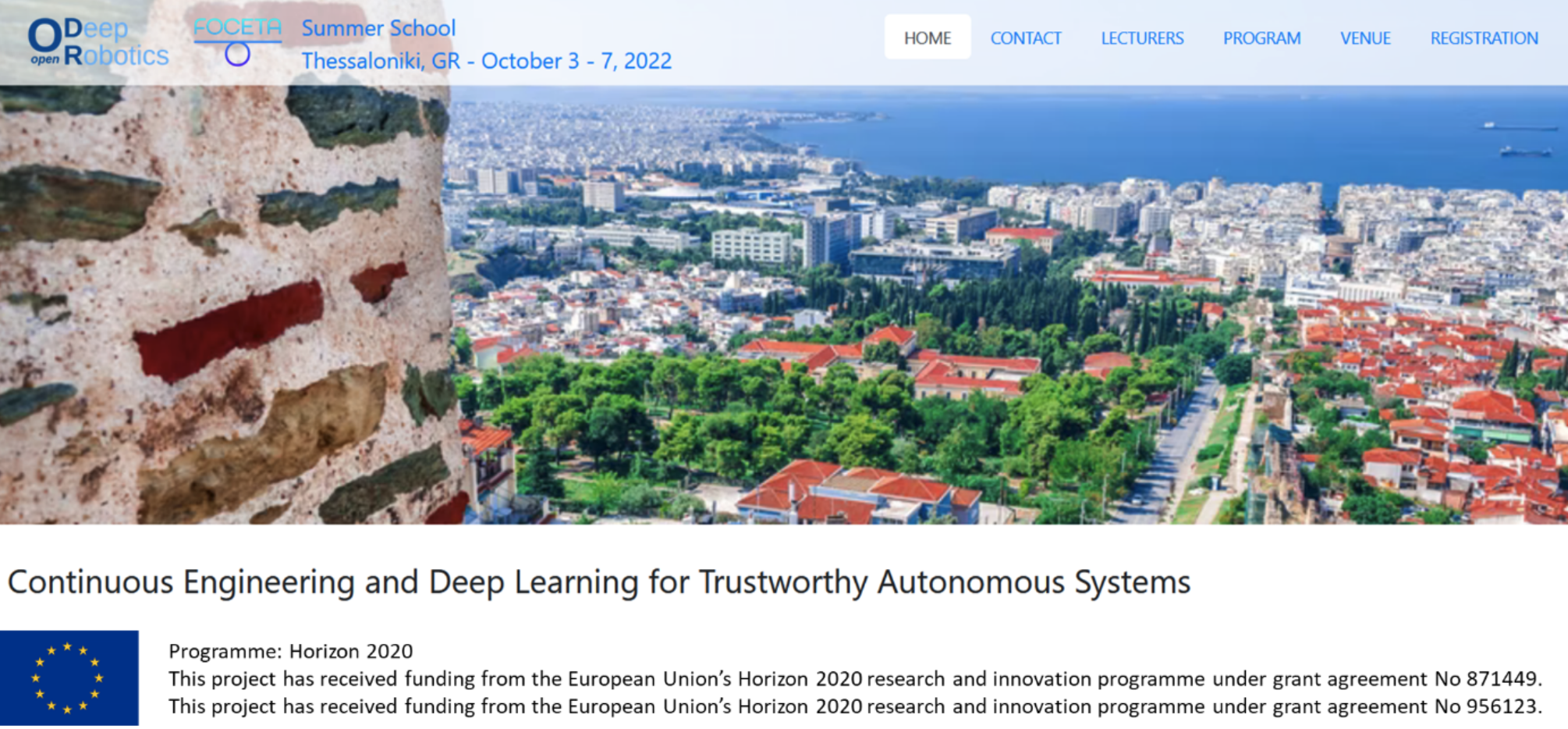 Joint H2020 OpenDR – FOCETA Summer School: Continuous Engineering and Deep Learning for Trustworthy Autonomous Systems.